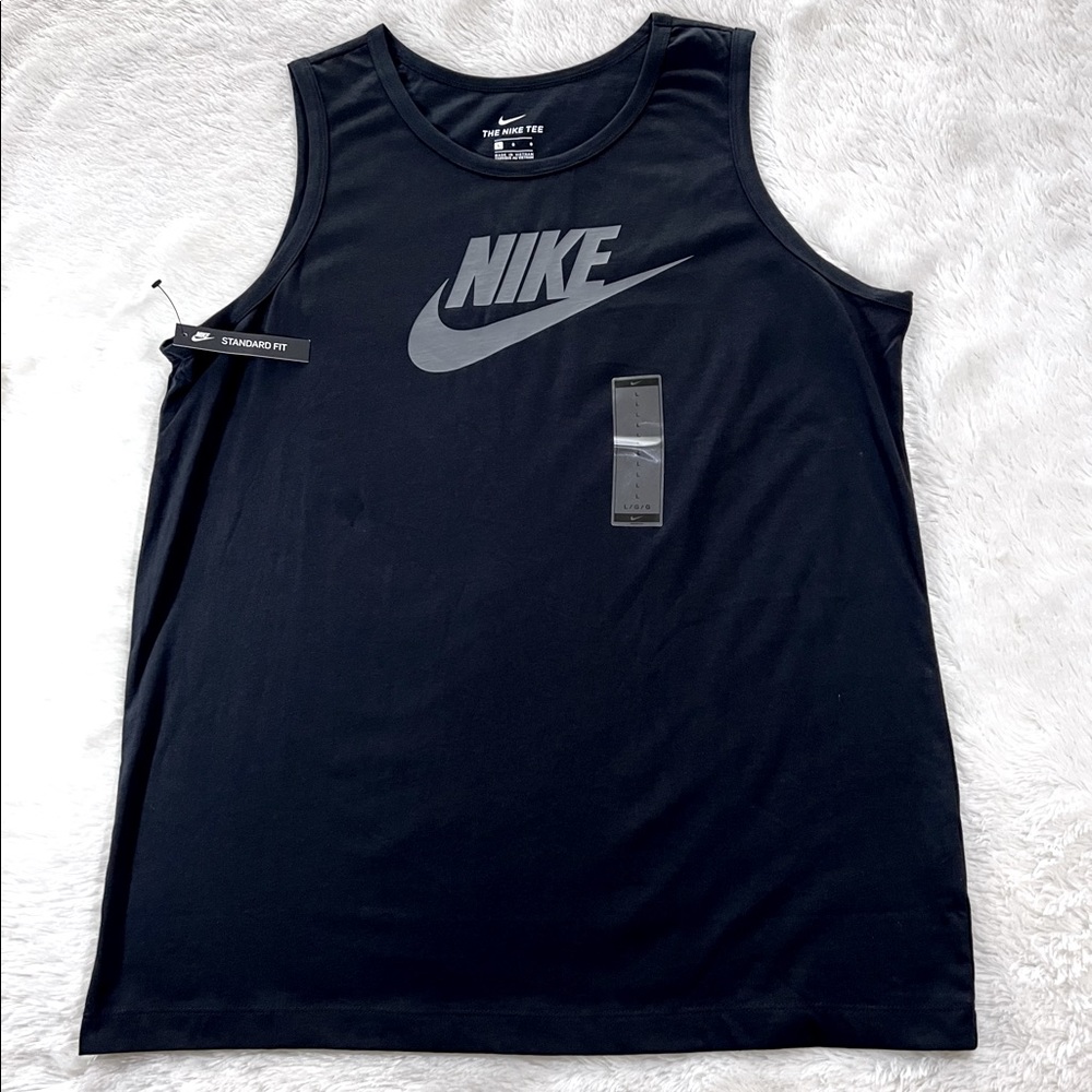 NWT Nike Mens Cotton Tank Top - Black - BV0534-013 Training Sz L